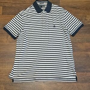TOMMY HILFIGER mens polo dress shirt SIZE LARGE MULTI COLOR LL24